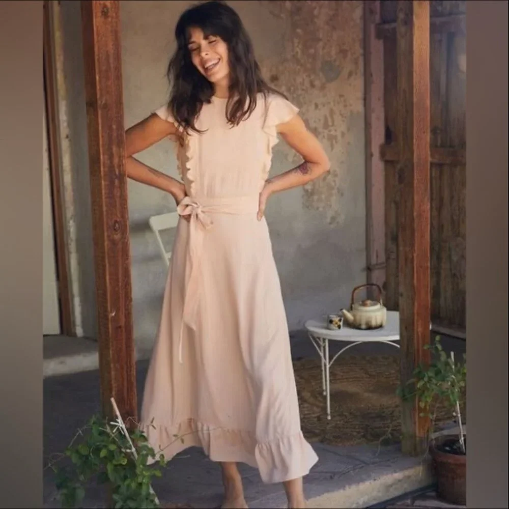 Christy Dawn RARE Quinn Dress in Apricot Size M - Picture 2 of 8